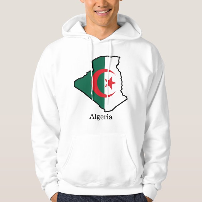 Veste À Capuche Drapeaux et pays Algérie (Devant)