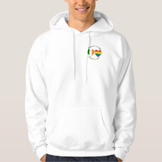 Veste À Capuche Drapeaux fiers irlandais et cœur gay Fierté et Irl