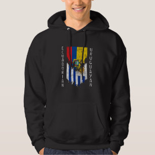 Veste À Capuche Drapeaux uruguayens équatoriens arrachés Equateur