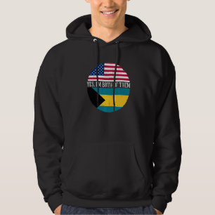 Veste À Capuche Drapeaux Vintage USA et Bahamas Oui, je suis les d