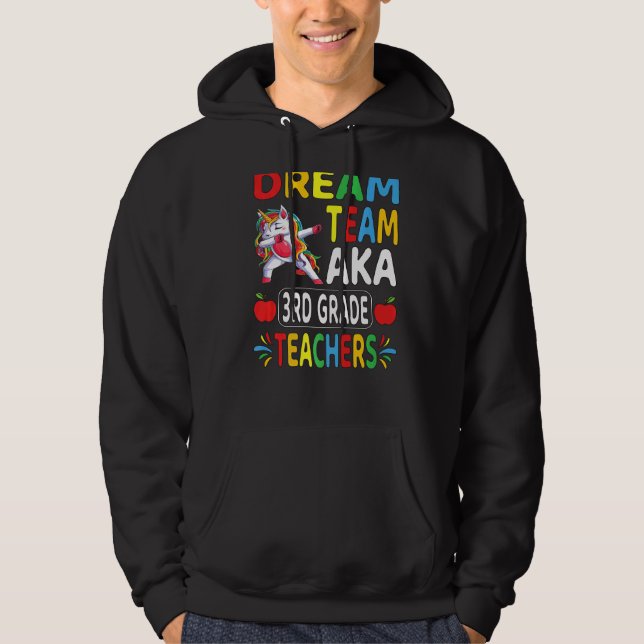 Veste À Capuche Dream Team Aka Enseignants de 3e année Dabbing Uni (Devant)