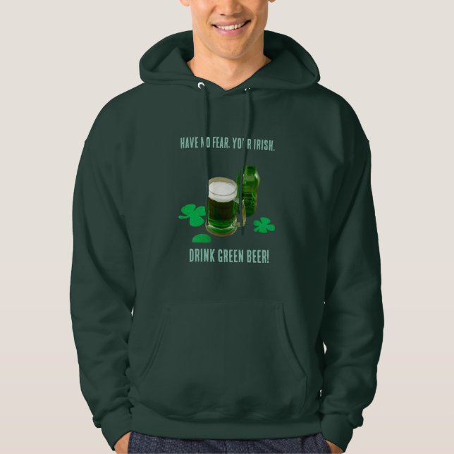 Veste À Capuche Drink Green Beer T-Shirt (Devant)