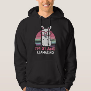 Veste À Capuche Drôle Adorable Llama 31e Anniversaire Cadeau Pour 