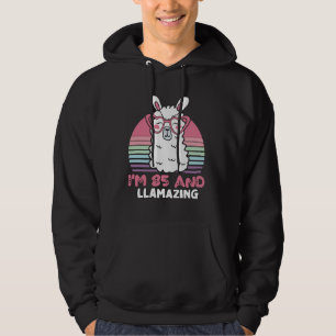 Veste À Capuche Drôle Adorable Llama 85e Anniversaire Don Pour Fem