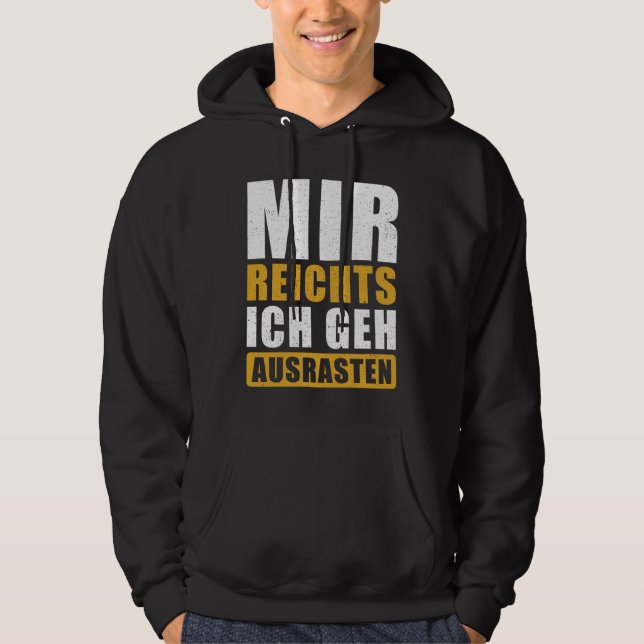 Veste À Capuche Drôle Allemand Dire Freak Out (Devant)