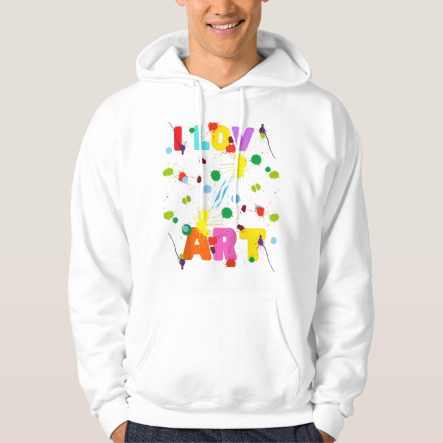 Veste À Capuche Drôle Artiste Enseignant d'Art Raglan (Devant)
