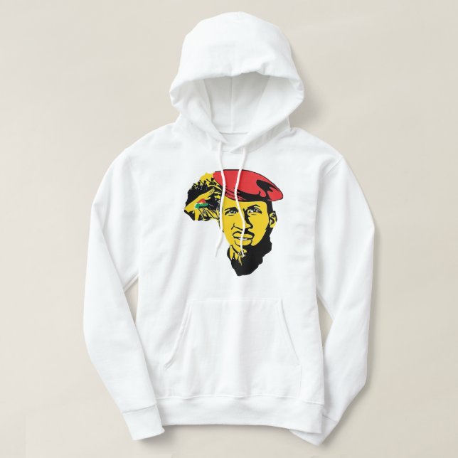 Veste À Capuche Drôle cadeau Thomas Africanist Sankara Retro Wave (Design devant)