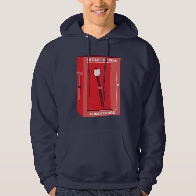 Veste À Capuche Drôle Cartoon Marshmallow - En Coque De Feu (Devant)