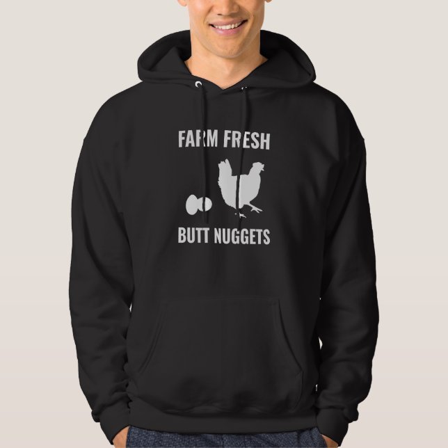 Veste À Capuche Drôle Chicken Farm Nuggets frais (Devant)