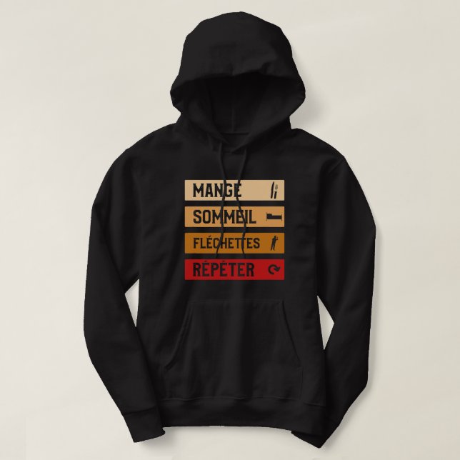Veste À Capuche Drôle Darts Idée cadeau pour Darts Player (Design devant)