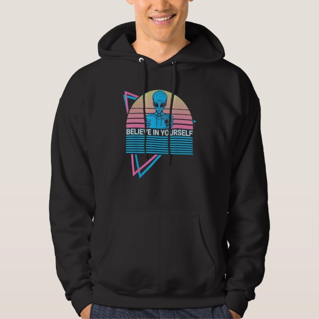 Veste À Capuche Drôle d'astronomie d'aliens de Vaisseau Spatial ex (Devant)