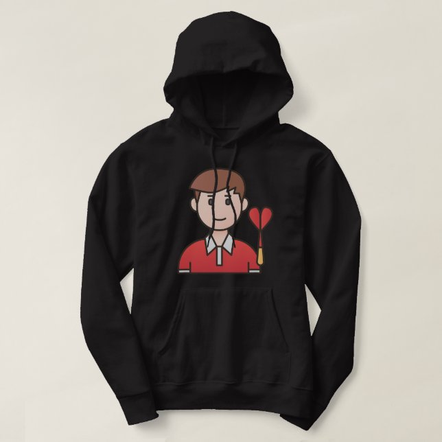 Veste À Capuche Drôle de fléchettes pour les joueurs de fléchettes (Design devant)