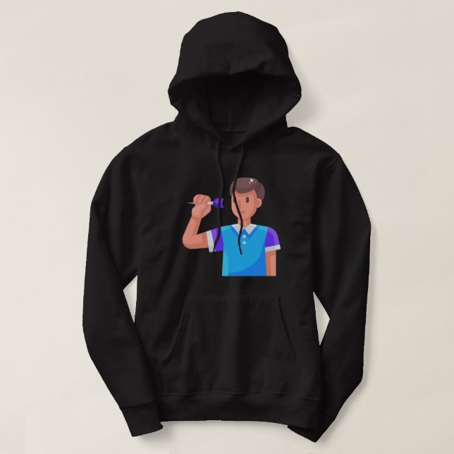 Veste À Capuche Drôle de fléchettes pour les joueurs de fléchettes (Design devant)