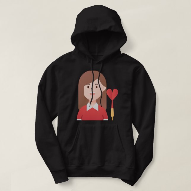 Veste À Capuche Drôle de fléchettes pour les joueurs de fléchettes (Design devant)