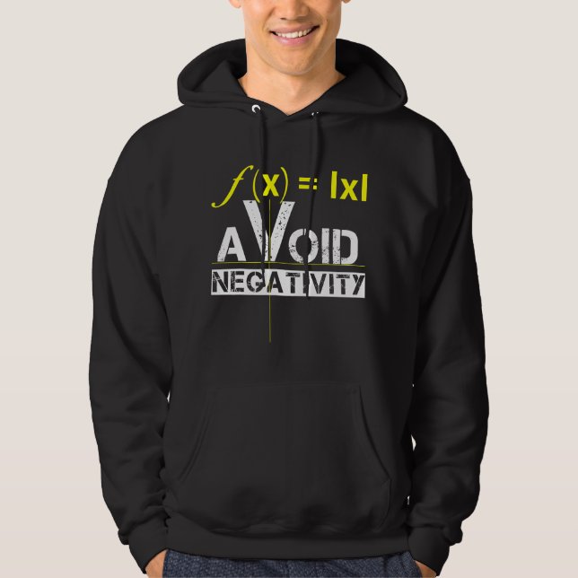 Veste À Capuche Drôle de maths pour éviter la négativité (Devant)