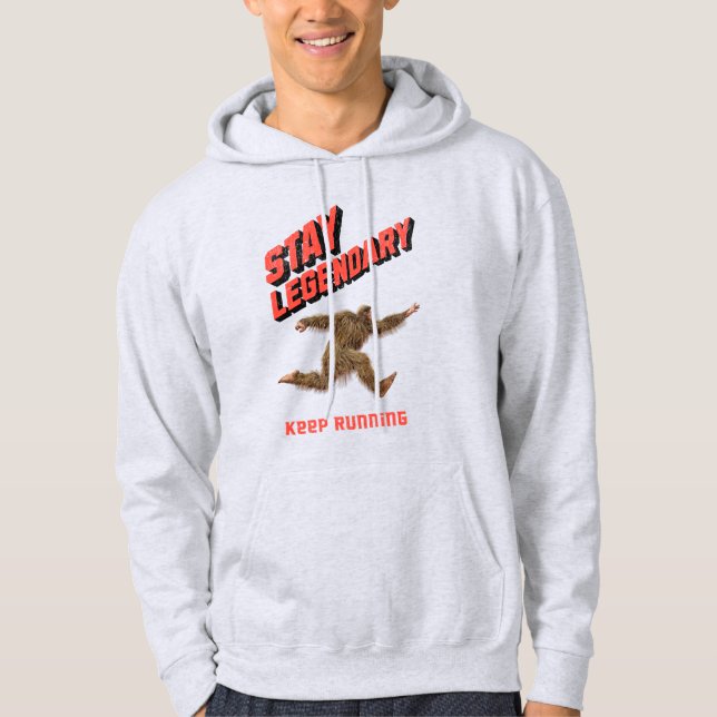 Veste À Capuche Drôle de motivation de course de Bigfoot (Devant)