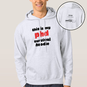Veste À Capuche Drôle de survie de doctorat personnalisé nom du do