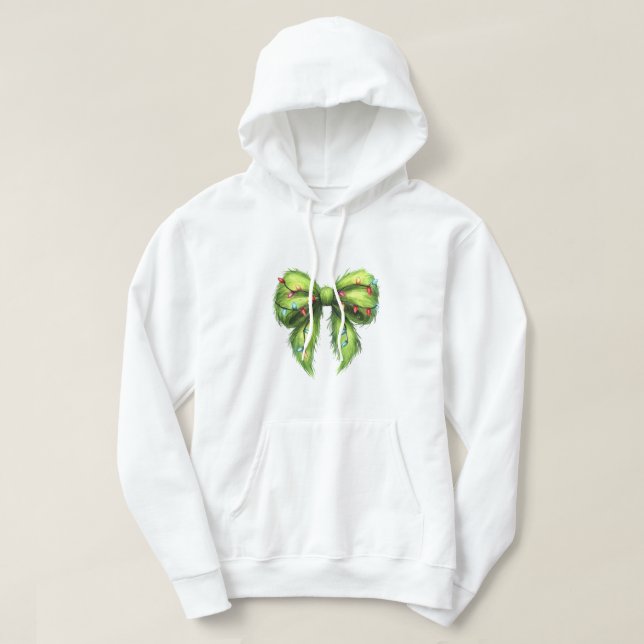 Veste À Capuche Drôle Grinchmas Coquette Bow (Design devant)