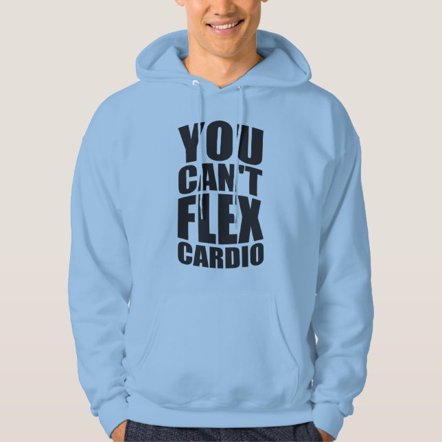 Veste À Capuche Drôle Gym Joke - Flex Cardio (Devant)