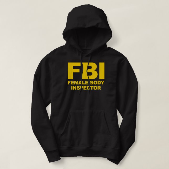 Veste À Capuche Drôle Inspecteur du corps féminin du FBI (Design devant)