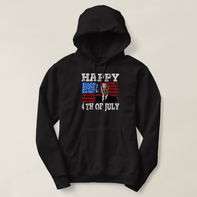Veste À Capuche Drôle Joyeux 4 juillet Joe Biden 4e 1776 indépenda (Design devant)