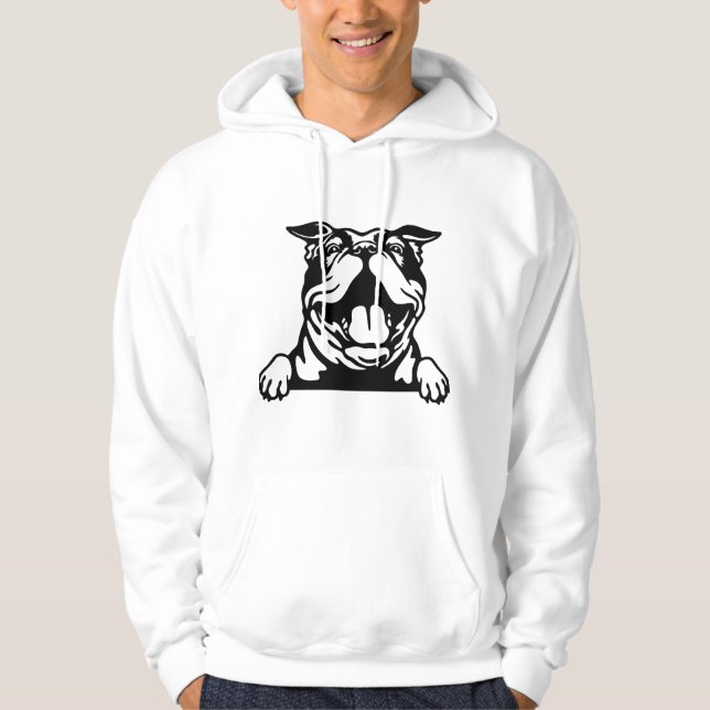 Veste À Capuche Drôle joyeux Bulldog (Devant)