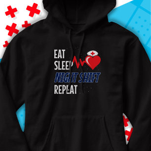Veste À Capuche Drôle mignon Manger Dormir Nuit Maj Répéter Infirm