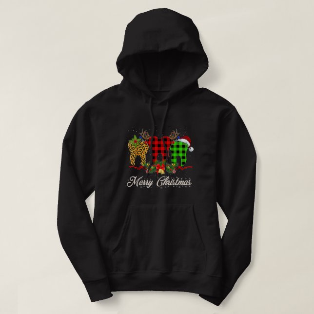 Veste À Capuche Drôle Noël Chat Hates Père Noël Grumpy Chat agacé (Design devant)