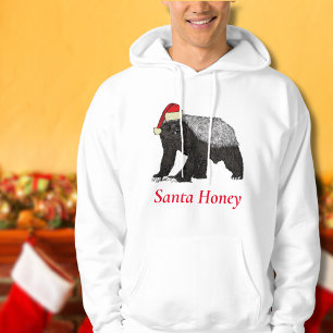 Veste À Capuche Drôle Noël Honey Badger Père Noël Honey Citation