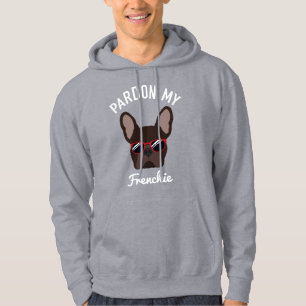 Veste À Capuche Drôle Pardon mon Français Brown Français Bulldog