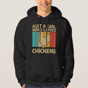 Veste À Capuche Drôle Poulet Art Pour Filles Maman Poulet Agricole