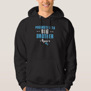 Veste À Capuche Drôle Promu À Big Bro Vintage Niveau Jusqu'À Bi