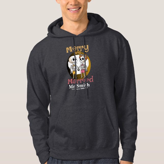 Veste À Capuche Drôle Skeleton Couple (Devant)