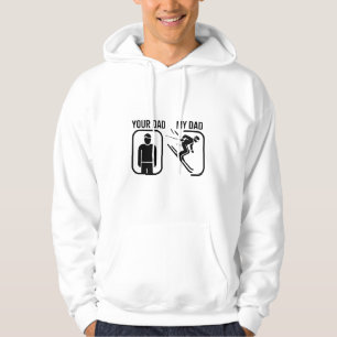 Veste À Capuche Drôle Ski "Mon père" vs "Ton père" Design