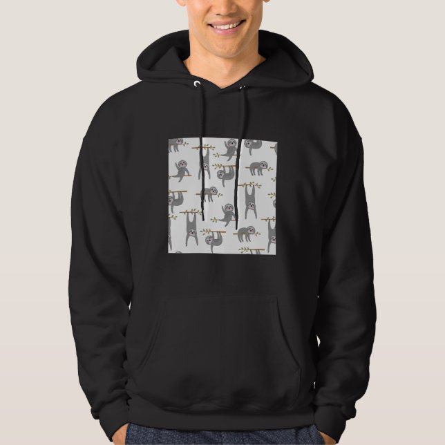 Veste À Capuche Drôle Sloth 76 (Devant)