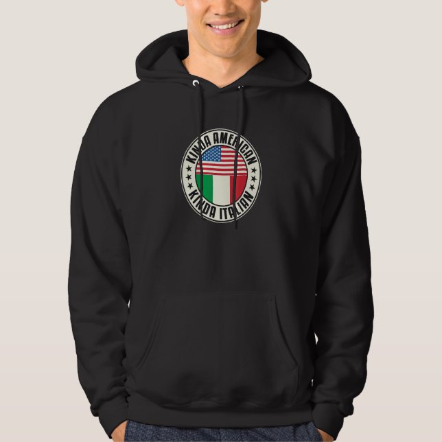 Veste À Capuche Dual Citizenship American Italian Italy Usa Flag I (Devant)