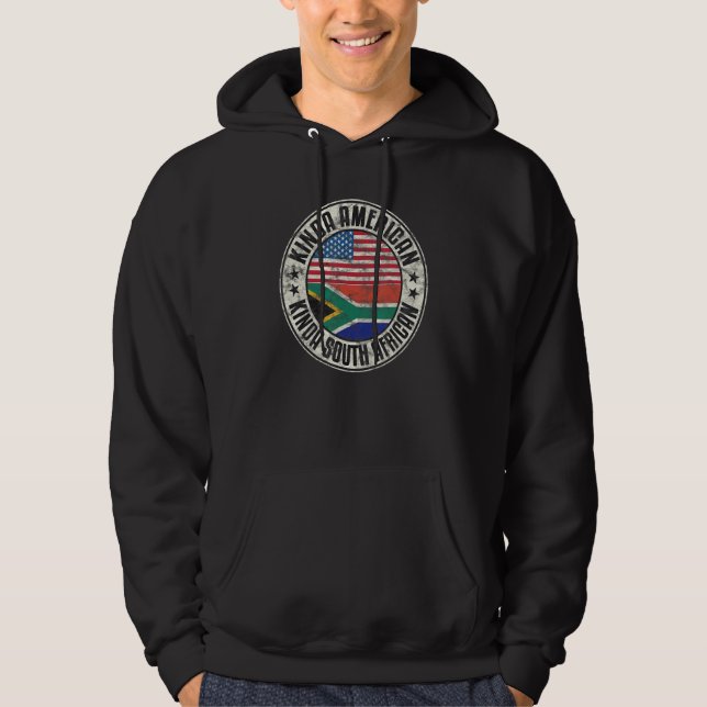 Veste À Capuche Dual Citizenship American South African Africa Usa (Devant)