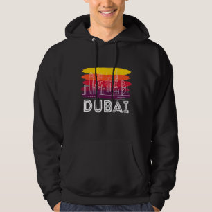 Veste À Capuche Dubai Skyline Retro Émirats arabes unis Burj Khal