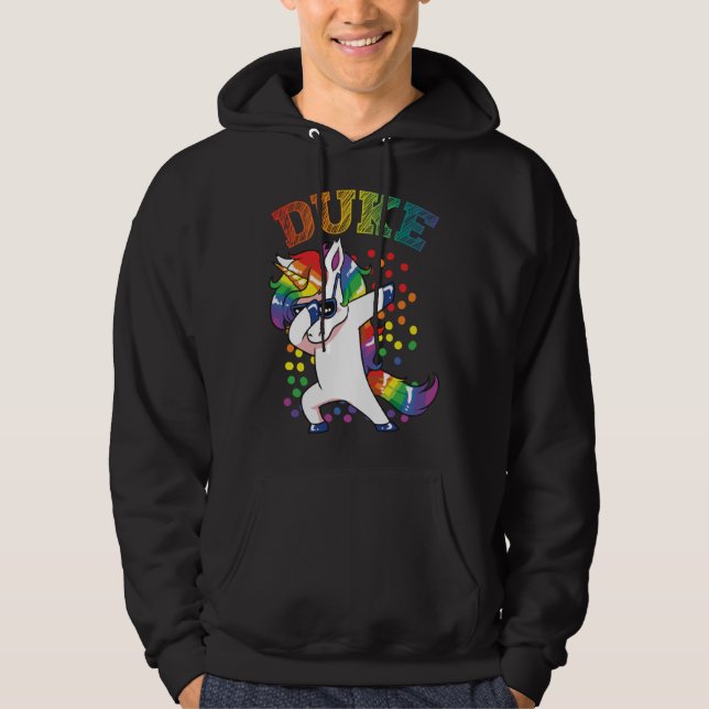 Veste À Capuche Duke Dabbing Unicorn (Devant)