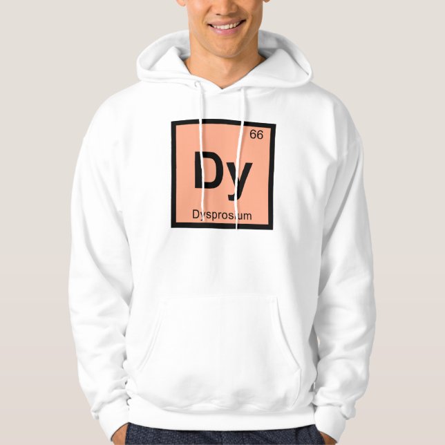 Veste À Capuche Dy - Chimie du Dysprosium Symbole du tableau pério (Devant)