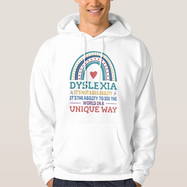 Veste À Capuche Dyslexie Sensibilisation Dyslexique (Devant)