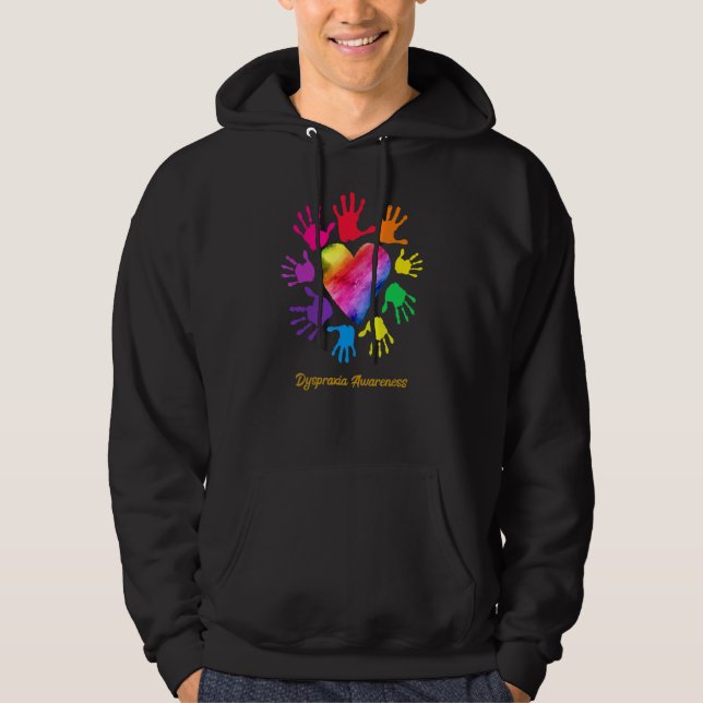 Veste À Capuche Dyspraxie Sensibilisation Mains Dyspraxie (Devant)