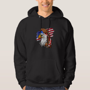 Veste À Capuche Eagle Mulle Hommes 4 juillet Drapeau Américain