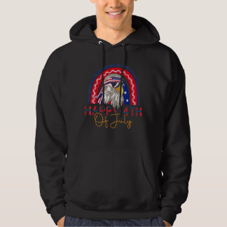 Veste À Capuche Eagle Mullet 4 juillet États-Unis drapeau américai