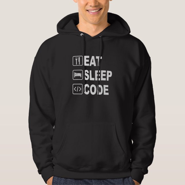 Veste À Capuche East Sleep Code Drôle Pour Les Ingénieurs Logiciel (Devant)