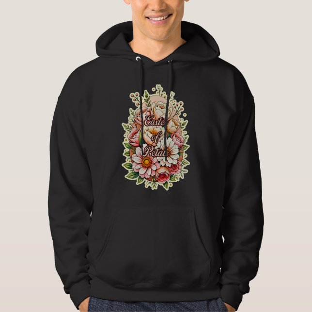 Veste À Capuche Easter of Petals – Floral Bunny Art - moletom (Devant)