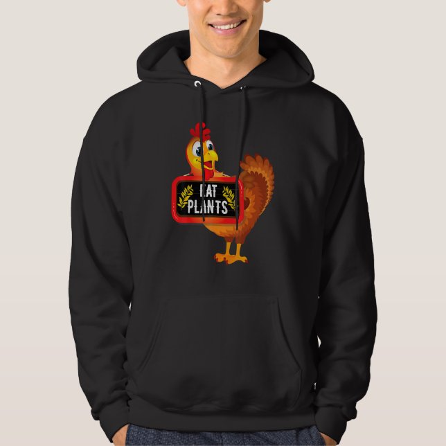 Veste À Capuche Eat Plants Vegan Vegetarian Turkey Thanksgiving (Devant)
