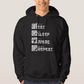 Veste À Capuche Eat Sleep Anime Repeat