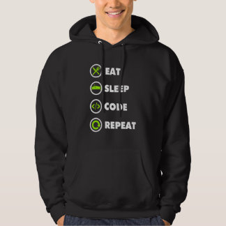 Veste À Capuche Eat Sleep Code Repeat Coding Coder Programmer
