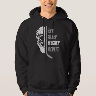 Veste À Capuche Eat Sleep Hockey Repeat Christmas Pour les enfants